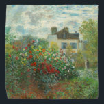 Monet Artists Garden in Argentinien Halstuch<br><div class="desc">Claude Monet - Der Artist's Garden in Argentinien (Eine Ecke des Gartens mit Dahlien) von Claude Monet,  1873 in der National Gallery of Art. Eine schöne Outdoor-Szene vom Vater des Impressionismus.</div>
