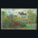 Monet Artists Garden in Argentinien Platzkartenhalter<br><div class="desc">Claude Monet - Der Artist's Garden in Argentinien (Eine Ecke des Gartens mit Dahlien) von Claude Monet,  1873 in der National Gallery of Art. Eine schöne Outdoor-Szene vom Vater des Impressionismus.</div>