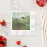 Monet Artists Garden in Argentinien Serviette<br><div class="desc">Claude Monet - Der Artist's Garden in Argentinien (Eine Ecke des Gartens mit Dahlien) von Claude Monet,  1873 in der National Gallery of Art. Eine schöne Outdoor-Szene vom Vater des Impressionismus.</div>