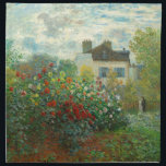 Monet Artists Garden in Argentinien Serviette<br><div class="desc">Claude Monet - Der Artist's Garden in Argentinien (Eine Ecke des Gartens mit Dahlien) von Claude Monet,  1873 in der National Gallery of Art. Eine schöne Outdoor-Szene vom Vater des Impressionismus.</div>