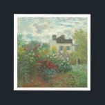 Monet Artists Garden in Argentinien Serviette<br><div class="desc">Claude Monet - Der Artist's Garden in Argentinien (Eine Ecke des Gartens mit Dahlien) von Claude Monet,  1873 in der National Gallery of Art. Eine schöne Outdoor-Szene vom Vater des Impressionismus.</div>