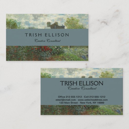 Monet Artists Garden in Argentinien Visitenkarte (Vorne/Hinten)