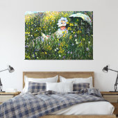 Monet - Auf der Wiese Leinwanddruck (Insitu (Schlafzimmer))