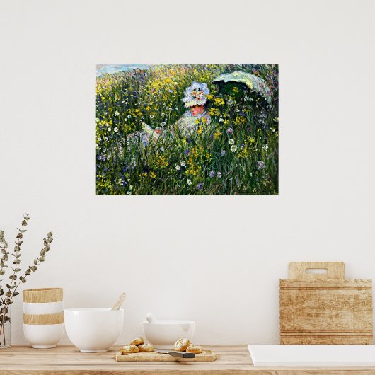 Monet - Auf der Wiese Poster (Küche)