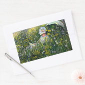 Monet - Auf der Wiese Rechteckiger Aufkleber (Umschlag)