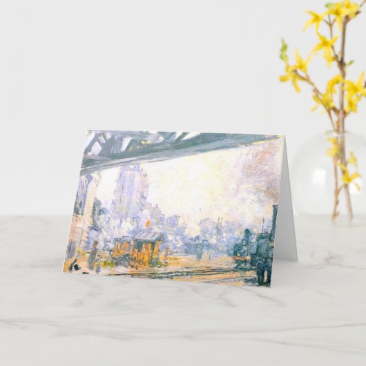 Monet, außerhalb des Bahnhofs Saint-Lazare Karte (Gelbe Blume)