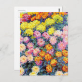 Monet, Bett von Chrysanthemas, Postkarte (Vorne/Hinten)