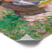 Monet - Blanche at Easel, Suzanne Reading Poster (Ecke)