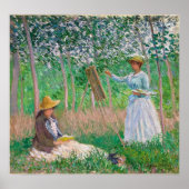 Monet - Blanche at Easel, Suzanne Reading Poster (Vorne)
