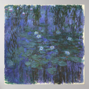 Monet - Blaue Seerosen Poster