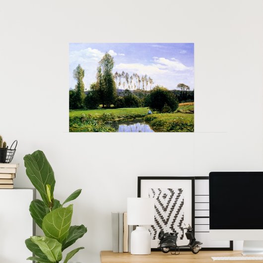 Monet-Blick auf Rouelles Le Havre Poster (Heimbüro)