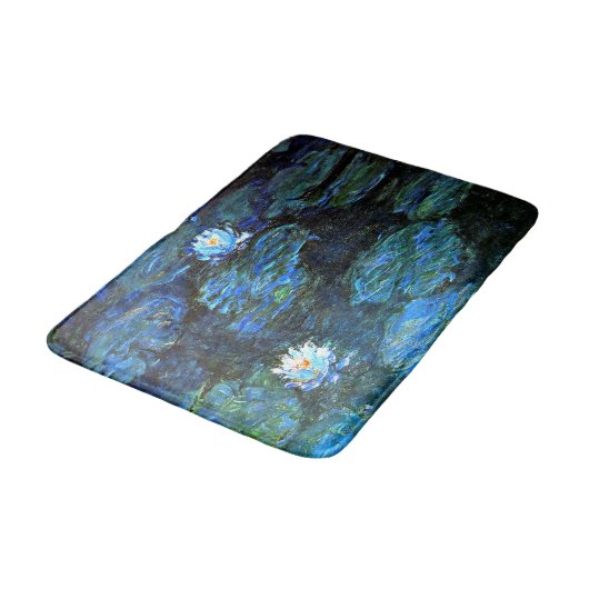 Monet - Blue Water Lilies Badematte (Schrägansicht)