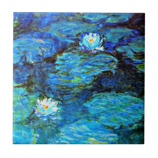 Monet - Blue Water-Lilies Fliese (Vorderseite)