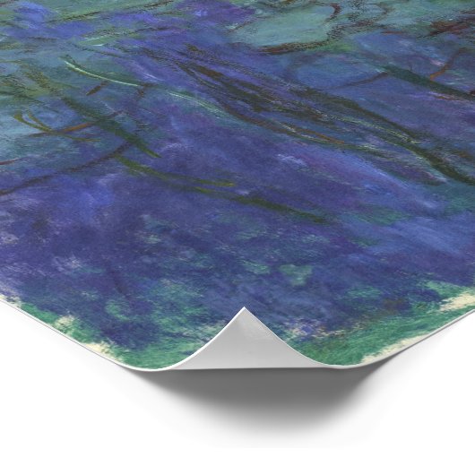 Monet - Blue Water Lilies Poster (Ecke)