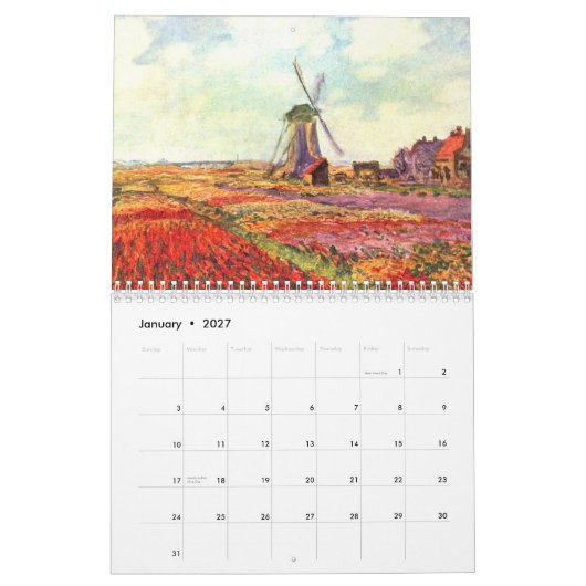 Monet Blume and Gardens 2015 Kalender (Jan 2027)