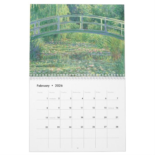 Monet Blume and Gardens 2019 Kalender (Feb 2026)