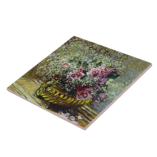 Monet - Blume in einem Topf Fliese (Seite)