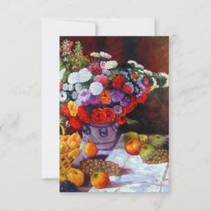 Monet-Blume und Fruchtkarte