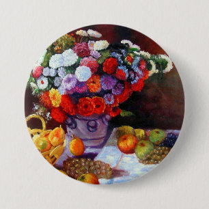 Monet Blume und Obst Button