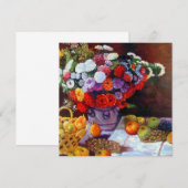 Monet Blume und Obst Einladung (Vorne/Hinten)