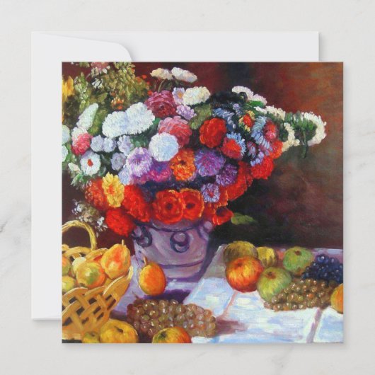 Monet Blume und Obst Einladung (Vorderseite)