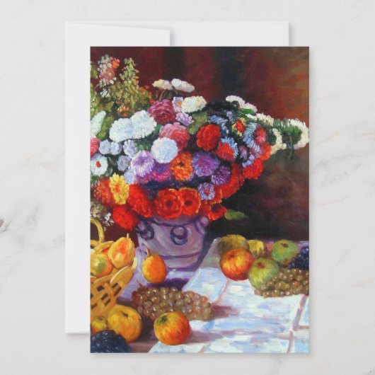 Monet Blume und Obst Einladung (Vorderseite)