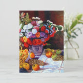 Monet Blume und Obst Einladung (Stehend Vorderseite)