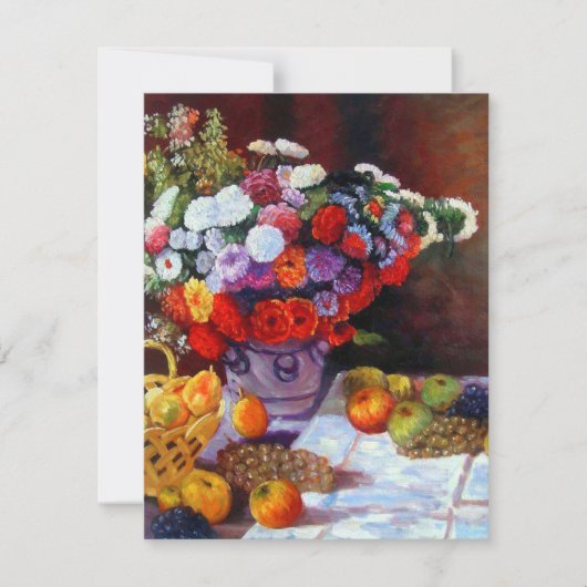 Monet Blume und Obst Einladung (Vorderseite)