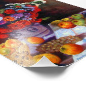 Monet Blume und Obst Fotodruck (Ecke)