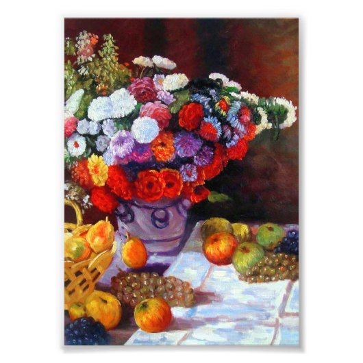 Monet Blume und Obst Fotodruck (Vorne)