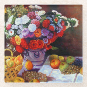 Monet Blume und Obst Glasuntersetzer
