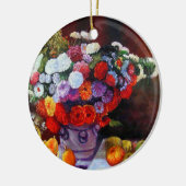 Monet Blume und Obst Keramik Ornament (Links)