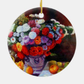 Monet Blume und Obst Keramik Ornament (Hinten)