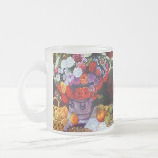 Monet Blume und Obst Mattglastasse (Links)