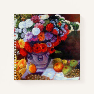 Monet Blume und Obst Notizblock