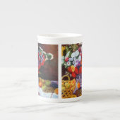 Monet Blume und Obst Porzellantasse (Vorderseite)