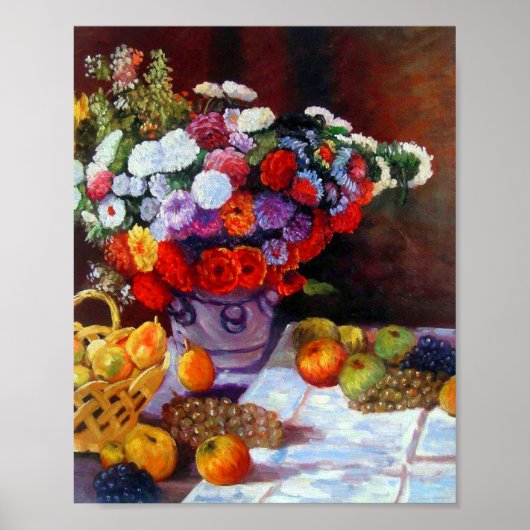 Monet Blume und Obst Poster (Vorne)