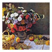 Monet - Blume und Obst Poster (Vorderseite)