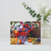 Monet Blume und Obst Postkarte (Stehend Vorderseite)