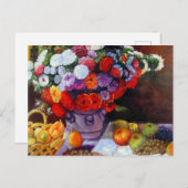 Monet Blume und Obst Postkarte (Vorne/Hinten)