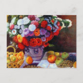 Monet Blume und Obst Postkarte (Vorderseite)