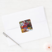 Monet Blume und Obst Quadratischer Aufkleber (Umschlag)