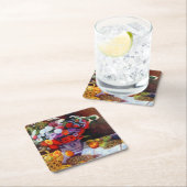 Monet Blume und Obst Rechteckiger Pappuntersetzer (Vor Ort)