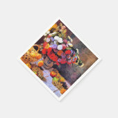 Monet - Blume und Obst Serviette (Ecke)