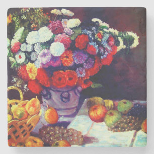 Monet Blume und Obst Steinuntersetzer