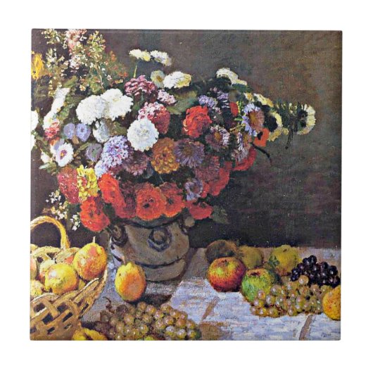 Monet - Blumen und Früchte Fliese (Vorderseite)