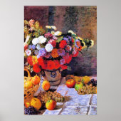 Monet - Blumen und Früchte Poster (Vorne)