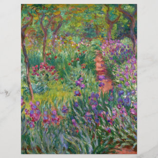 monet Blumen Vintag d-Iris-Garten-an-giverny
