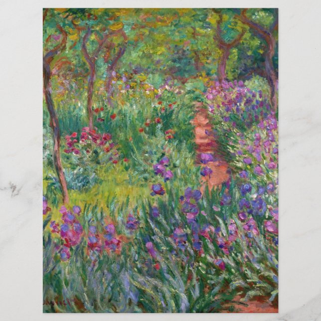 monet Blumen Vintag d-Iris-Garten-an-giverny (Vorderseite)