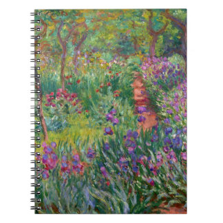 monet Blumen Vintag d-Iris-Garten-an-giverny Notizblock